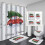Christmas Shower Curtain Set 4PCS Non-Slip Bath Mat 1