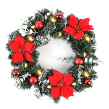 LED Christmas wreath warm white lights 10 12 16 inch with