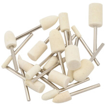 Wool Felt Polishing Wheels 1/8 Inch Shank 20 Pcs
