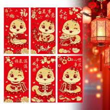 Red Envelopes for Year of the Snake 6 pcs