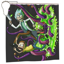 Rick and Morty Shower Curtain Waterproof 72x72 in