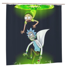 Rick and Morty shower curtain blackout waterproof 60x72