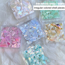 Pink Nail Art Shell Pieces Irregular Ultra-thin 1 Box