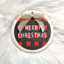 Christmas ornaments wooden black red tree decorations