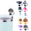 Purple Bat Halloween Silicone Straw Cover 10mm 2