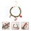 Christmas beaded bracelet with pendant charm, adjustable 3