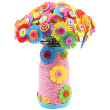 Flower Craft Kit for Kids Ages 2-4 with Buttons and Flowers