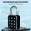Electronic Padlock with Touchscreen Keypad, Weatherproof, 1 7