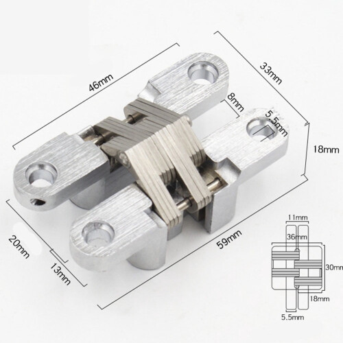 Stainless Steel Invisible Folding Door Hinge 2 pcs