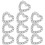 Small Heart Nail Charms Rhinestone 10pcs 4