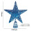 GoXteam Lighted Christmas Star Tree Topper Silver Blue 2