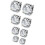 Stainless Steel Magnetic Stud Earrings Non-piercing CZ 4 4