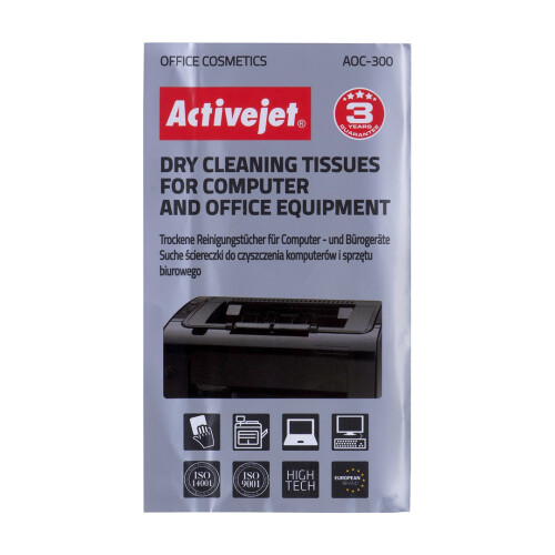 Activejet AOC-300 Dustless wipes set 24 pcs. 1