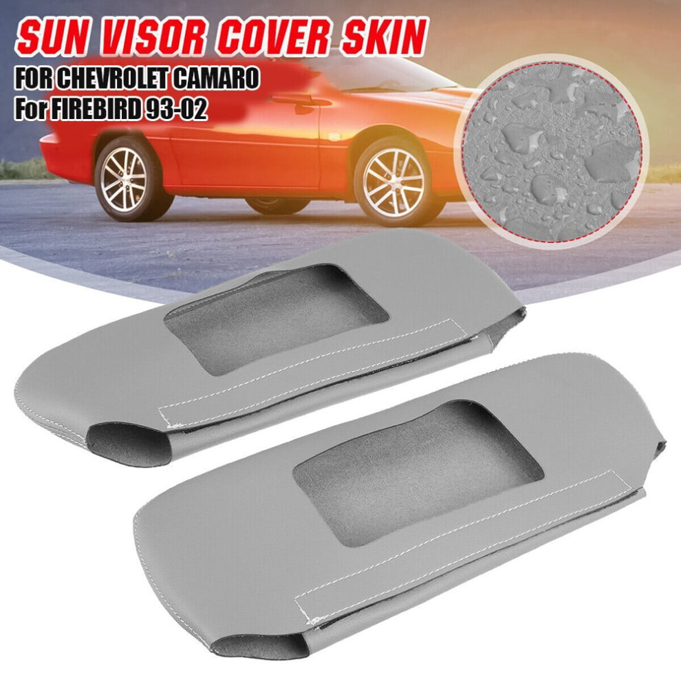 Sun Visor Replacement Cover For Chevrolet Camaro Grey 9314556524639