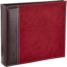 Scrapbook binder faux suede burgundy 12x12 inch 3-ring