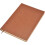Plain leather A5 lined notebook softcover brown 1