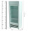 Wooden Fridge Model 1:12 Scale Miniature Kitchen Accessory 2