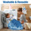 Microfiber Steam Mop Pads for Hoover WH21000 4-Pack 6