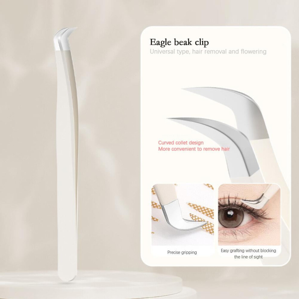 False Eyelash Tweezers for Lash Extensions and Eyebrows