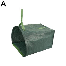 Large dustpan with handle for yard waste collection