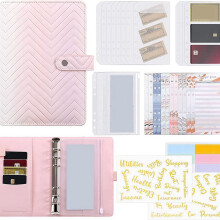 A6 Budget Binder with Zipper Envelopes for Money