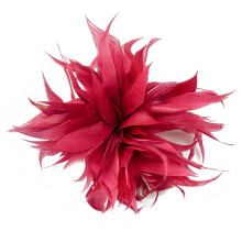 Feather Flower Brooch Handmade for Wedding Banquet