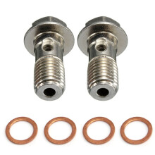 12X Stainless M10 X 1.25 Banjo Bolts Brake Master Cylinder Screw Brake Hose Caliper Bolt Hydraulic Clutch Screw