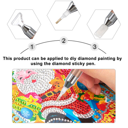 Diamond painting drill pen with USB light and clear tip 1
