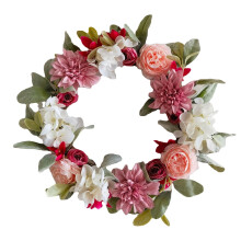 Peony Wreath Front Door Garland 72 inches