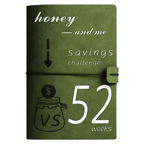 52 Week Money Saving Challenge Binder Inserts A5 Green