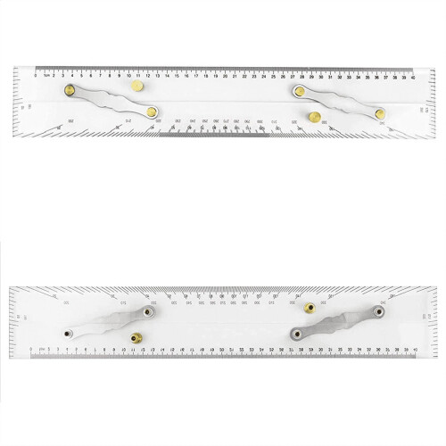 Marine Parallel Ruler Clear Scale 450 mm 2