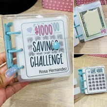 Savings Binder Blue 1000 Challenge