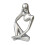 Abstract Thinker Statue Gardenne Shatterproof Vintage 1