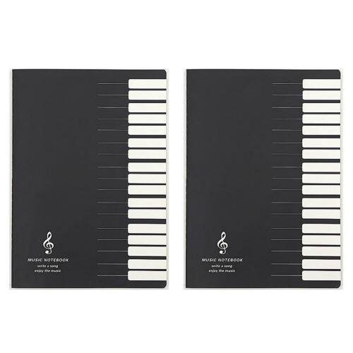 Gear Go Music Notebook Black 32 Pages 2 Pack