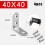 Stainless Steel Corner Brackets L-Shape 40x40mm 4 pcs 1
