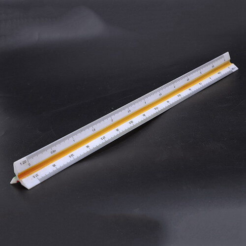 Plastic Triangular Scale Ruler 2 pcs 1:20 to 1:125 2