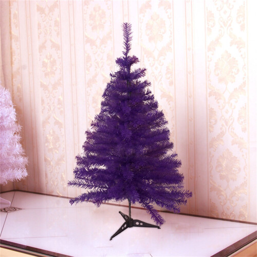 JeashCHAT Mini Christmas Tree 20 inch Purple Artificial 2
