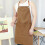 Canvas Kitchen Apron with Back Straps and Large Pockets 5