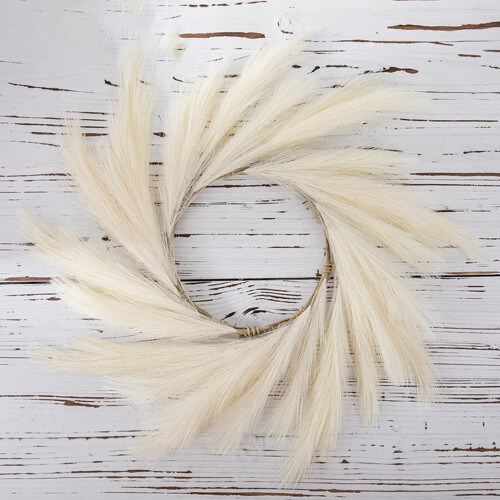 Artificial Pampas Grass Wreath Realistic Fine Texture 1 1