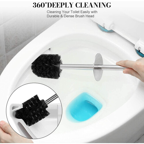 IXO Toilet Brush and Holder Set Black 2 Pack 1