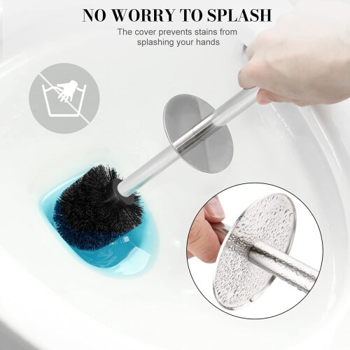 IXO Toilet Brush and Holder Set Black 2 Pack 2