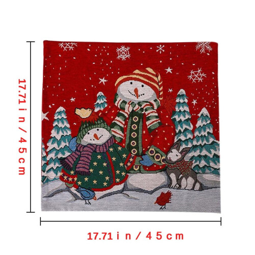 Christmas sofa back cover pillowcase set 2