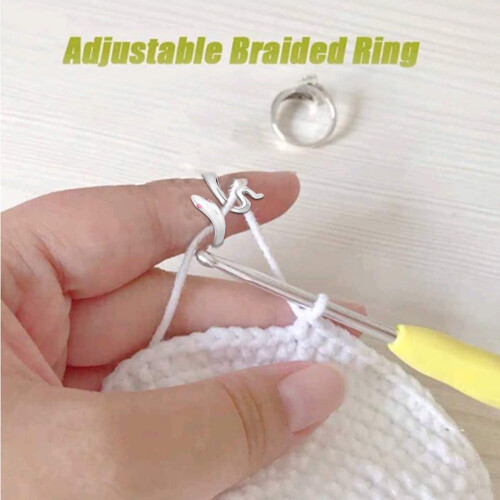 Knitting Ring Adjustable Crochet Loop Home Decor 1PC 2