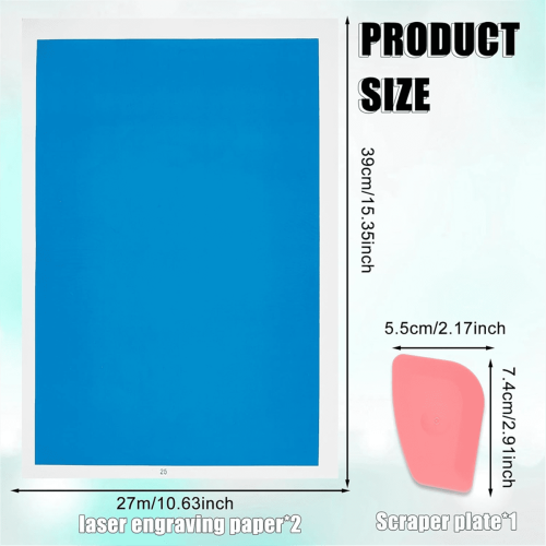 Laser Engraving Paper Blue 39x27cm 2pcs 2