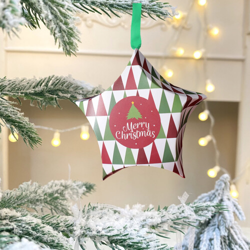 Christmas candy packaging box star design 1 piece 1