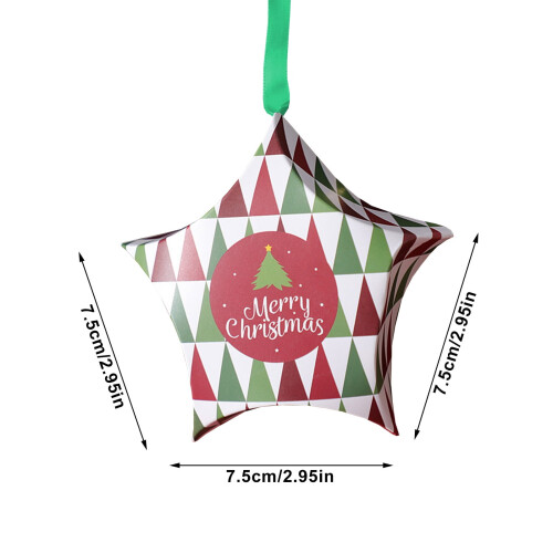 Christmas candy packaging box star design 1 piece 2