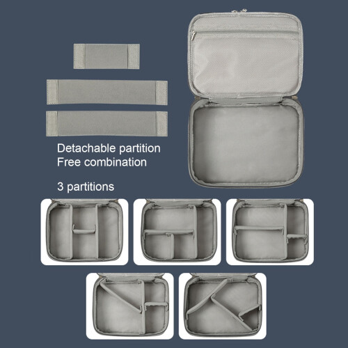 Cable Organizer Bag Waterproof Oxford Large Capacity with 1