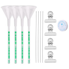 Beading Funnel,4Pcs Beading Funnel Bead Bracelet Kit for Jewelry Making,Necklace Making with Funnel,Beading Needles,Clip