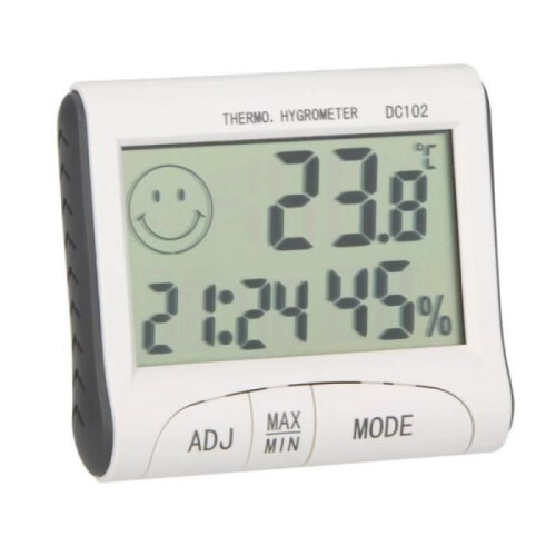 Digital LCD Thermometer - Rain Gauge - Barometer - White 1
