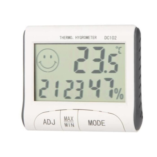 Digital LCD Thermometer - Rain Gauge - Barometer - White 2
